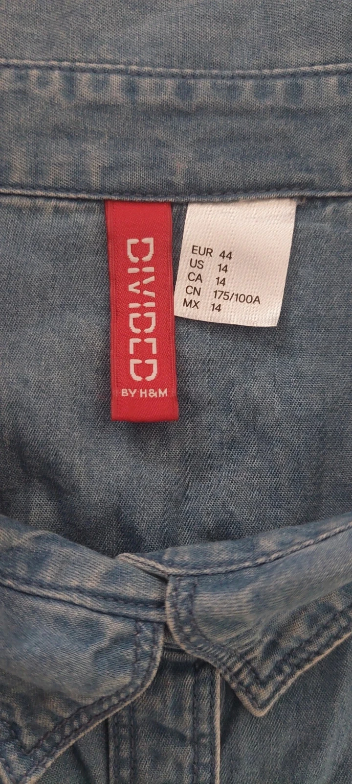 Chemise en jean Divided H&M bleue avec broderies - Taille 44-XL – photo 6